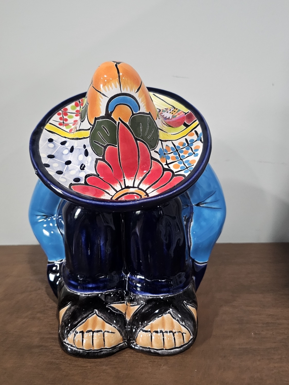 Castillo Family Handmade Mexican Pottery Figurine Talavera Style Sleeping Man